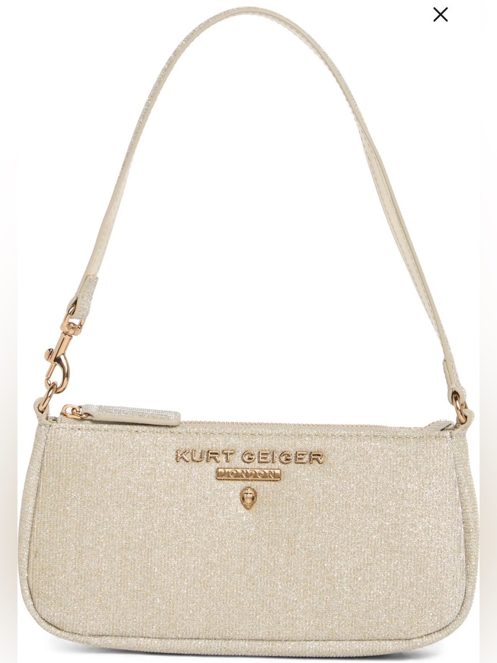 Kurt Geiger NWT Highgate Champagne Glitter Shoulder Bag